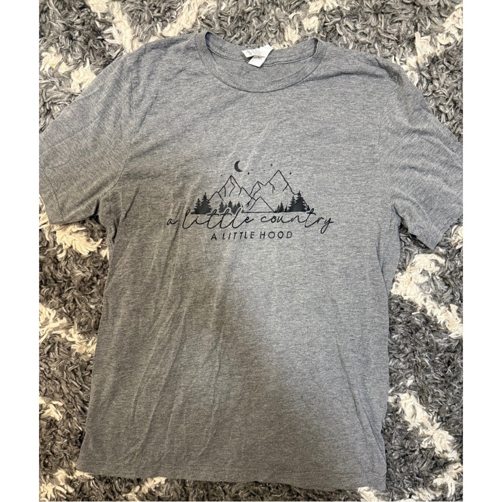 Gray Country Graphic T-Shirt